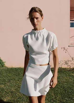 Zara топ з защипами р.s 5