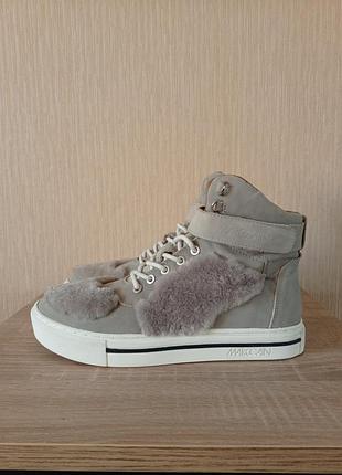 Черевики кеди жіночі marc cain 39 шкіряні з хутром