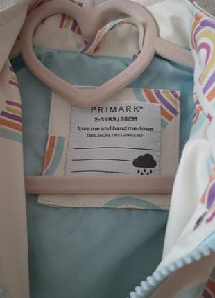 Детская куртка-дождевик primark 3