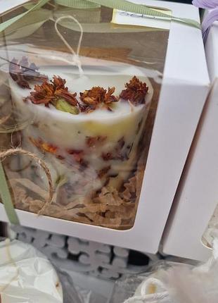 Подарунки botanica свічка з сухими квітами