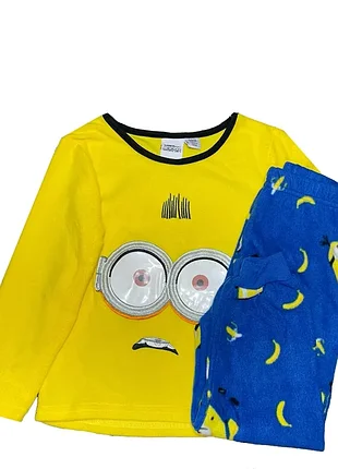 Яркая детская флисовая пижама «миньоны» (primark / disney)8-9р