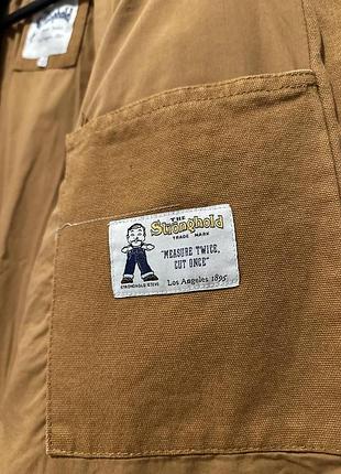 Мужская курткаwork jacket vintage stronghold primark canvas rust 6