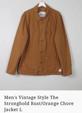 Мужская курткаwork jacket vintage stronghold primark canvas rust 8
