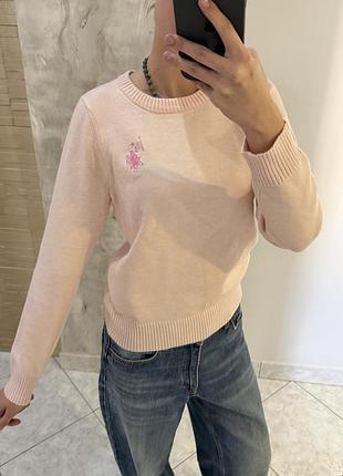 Светр жіночий u.s. polo assn. рожевий розмір m