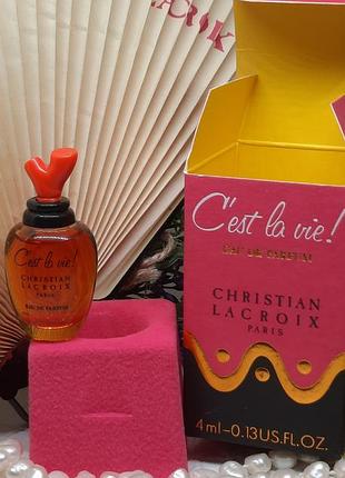 Жидкость 1990! сет christian lacroix c'est la vie! 4 мл edp + фирменное веерство первые выпуски