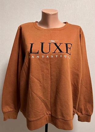 Теракотовий світшот на флісі luxe fantastique, розмір 16 (xl)