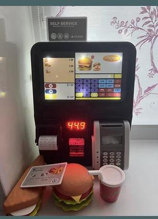 Ігровий набір дитячий супермаркет з касою та продуктами, різнокольоровий