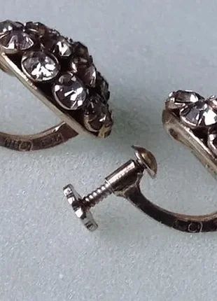 Серьги винтажные (маленка)серебро 875 3