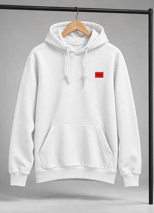 Біле худі hugo boss на флісі 🖤