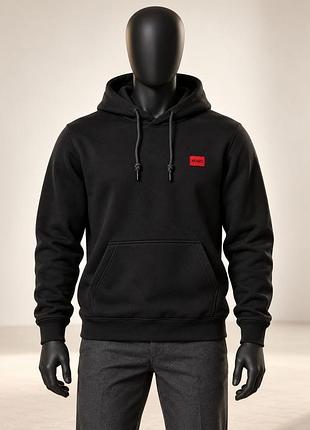 Чорне худі hugo boss на флісі 🖤