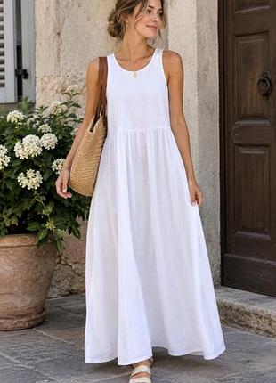 Сукня жіноча  бавовняна  трикотаж  біла