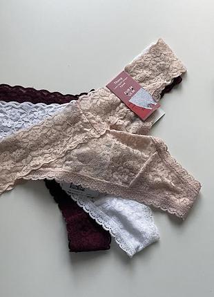 3 шт набір мереживних трусиків h&m