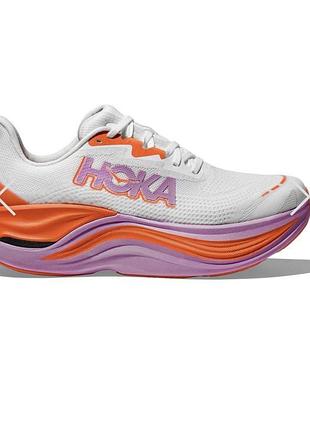 Жіночі кросівки hoka skyward x у забарвленні "frost / lupine" з високою амортизаційною підошвою.розмір 36 2/3. матеріал тканина
