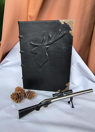 Кожаный блокнот охотник