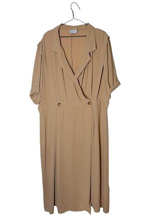 Довга бежева сукня asos design curve 3