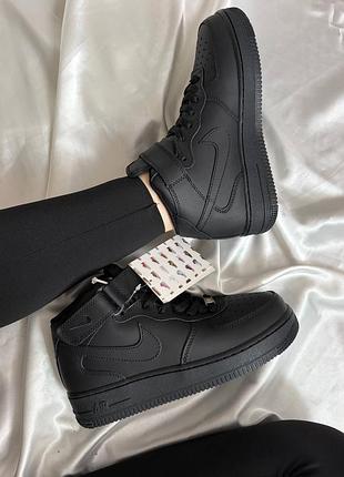 Nike air force black (хутро) 2