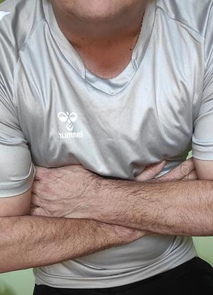 Спорт фирменная футболка hummel core xk poly jersey.л