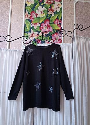 Красива чорна кофточка в стрази зірки new look.