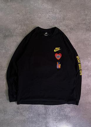Лонгслів чоловічий nike big logo чорний l