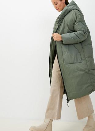 Zara подовжена куртка пальто пуховик