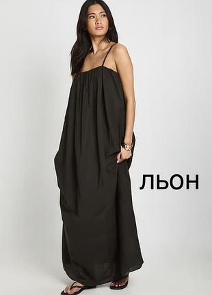 Сукня довга з льоном h&m