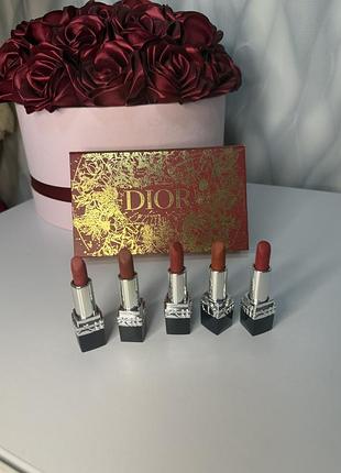 Жіночий подарунковий набір помад christian dior rouge