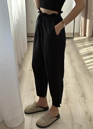 Вільні штани з льону h&m