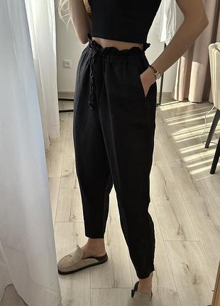 Вільні штани з льону h&m 2