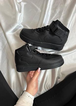 Nike air force black (хутро) 3