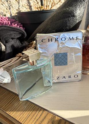 Azzaro chrome edt — оригінал 100 мл, повний флакон із коробкою