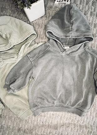 Кофти унісекс h&m утеплені, сірі та світло-зелені, на 6-9 місяців
