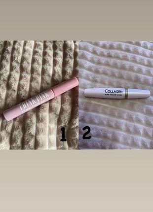 Туш для вій dermacol think pink / collagen super volume curl mascara подовжуюча, екстремальна довжина офтальмологічно протестована контактних лінз