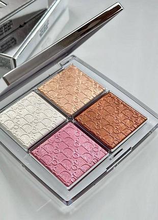 Dior backstage glow face palette 001 хайлайтер діор палетка хайлайтерів