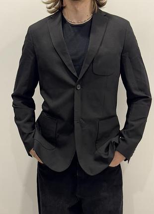 Піджак чоловічий reserved slim fit, чорний, розмір eur 50 / uk 40