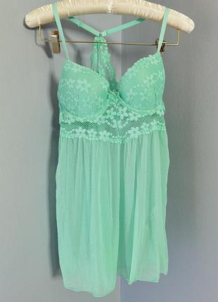 Женский тонкий пеньюар babydoll размера s-m