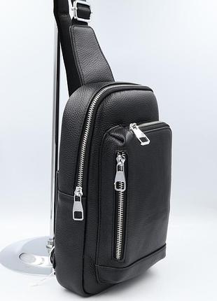 Сумка мужская кожаная leather 250131 black