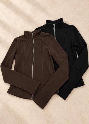 Теплий лонг зіпка кофта для дівчинки 4