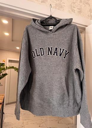 Old navy флисовая кофта серая флиска xl -l размер