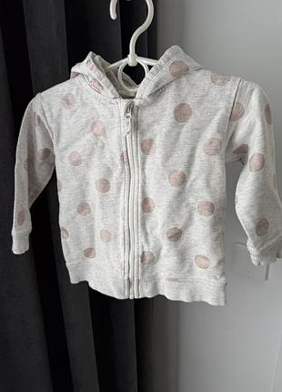 Кофта на блискавці h&m 12-18 міс, 86 р