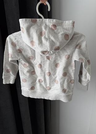 Кофта на блискавці h&m 12-18 міс, 86 р 2