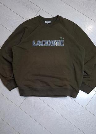 Оригинальный мужской свитер свитшот lacoste xl худи лакостая базовая толстовка