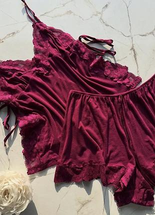 Піжамка з шортами з модалу victoria’s secret оригінал