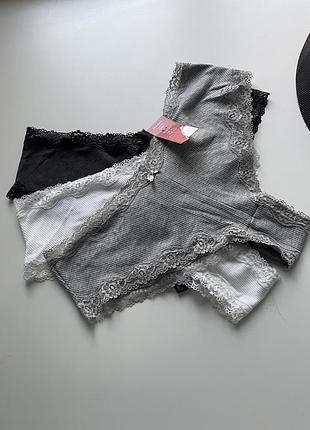 3 шт набір трусиків h&m!в пубчик бавовна
