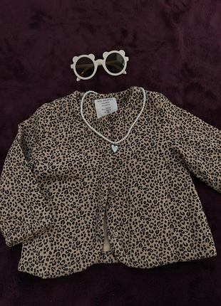 Леопардовий піджак zara 86см