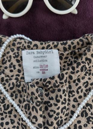 Леопардовый пиджак zara 86см 2