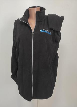 Тонкая женская флисовая кофта xl/xxl ог 130-134см