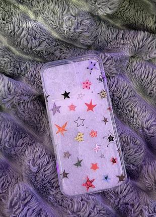 Чохол apple для iphone 16 pro max прозорий із зірками