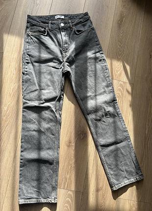 Прямі сірі джинси zara 2