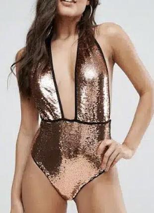 Шикарний купальник prettylittlething s стан, як новий, сток