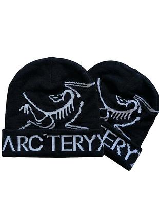 Шапка arcteryx streetwear / y2k / drip / drill модна шапка чорна